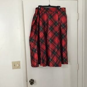 Plaid Midi Skirt